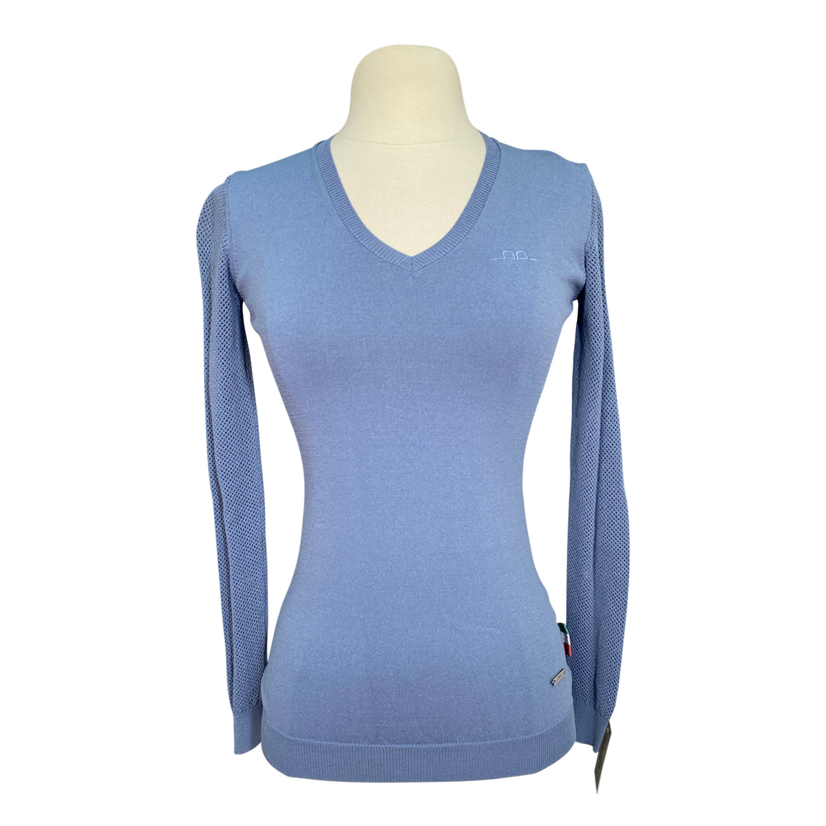 AA Platinum Perforated Sweater  in Aviation Blue