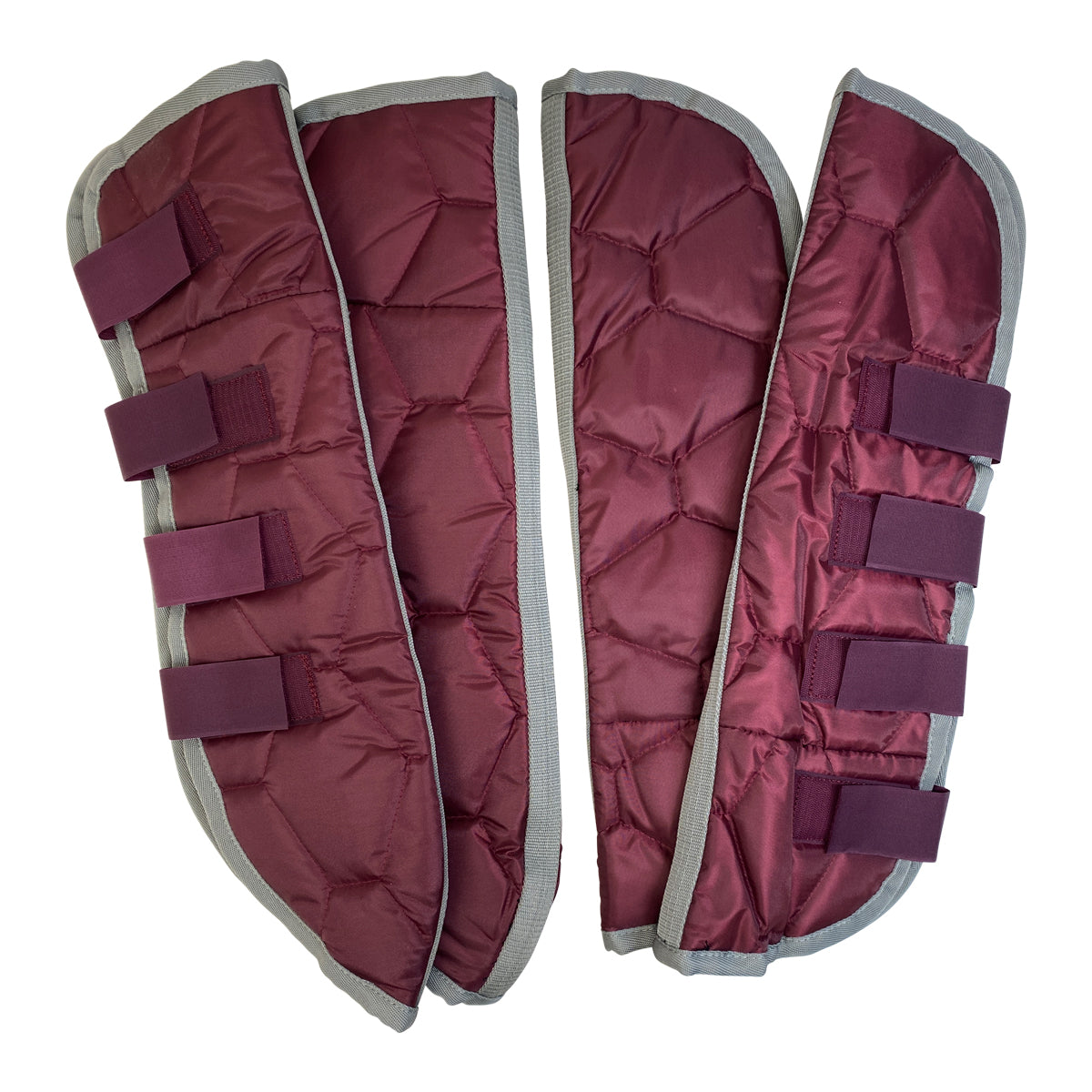 Jacks MFG Quilted Shipping Boots  in Burgundy w/Grey