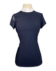 EGO7 'Rita' Short Sleeve Show Shirt in Navy - Women's IT 40 (US Small)