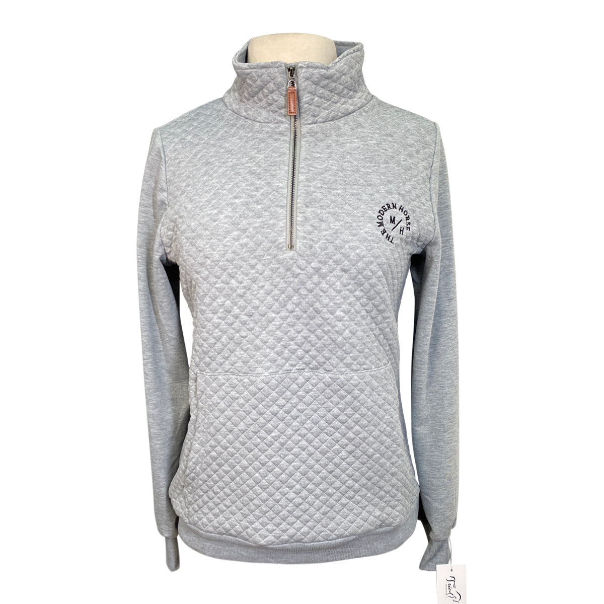 The Modern Horse Quilted 1/4 Zip in Grey