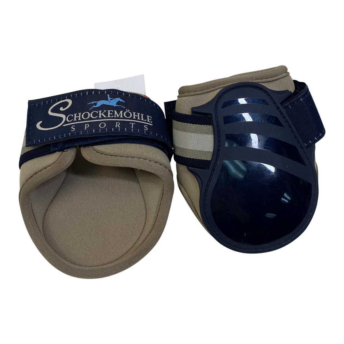 Schockemohle Hind Jump Boots in Navy/Sand