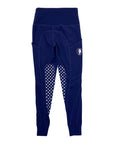 Sync Equestrian 'Daisy' Knee Patch Tights in Navy