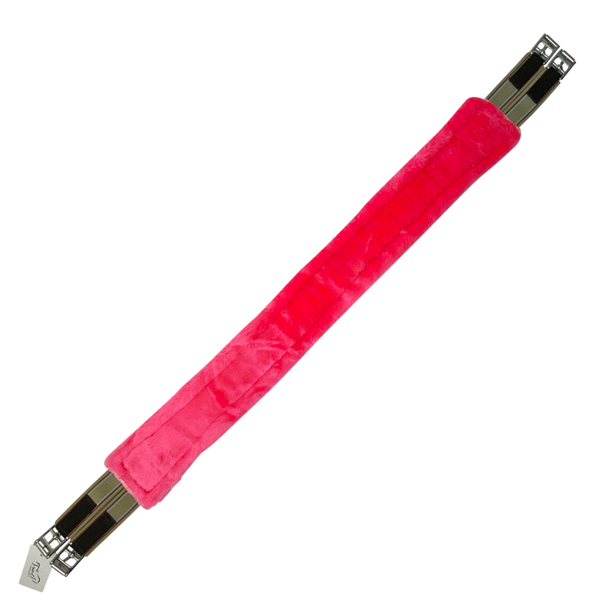 Fleece Girth in Neon Pink/Brown