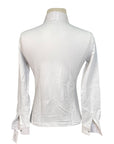 Animo 1/4 Button Down Show Shirt in White