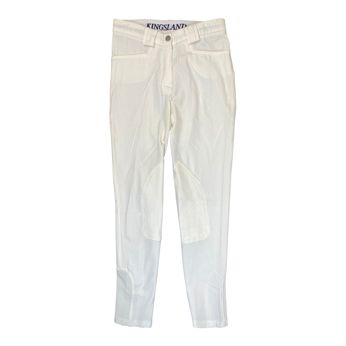 Front Of Kingsland Knee Patch Breeches in White - Women's EU 36 (US 24)