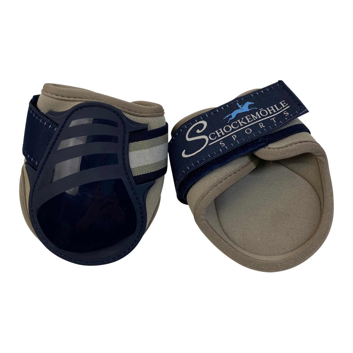 Schockemohle Hind Jump Boots in Navy/Sand