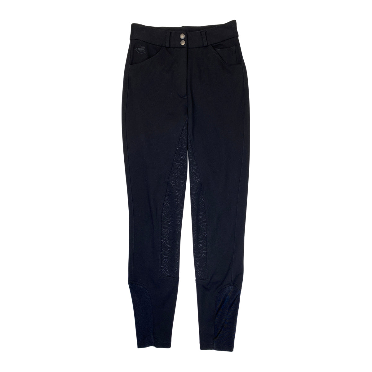 Front of SmartPak 'Piper' Mid Rise Full Seat Breeches in Black - Women's 26R