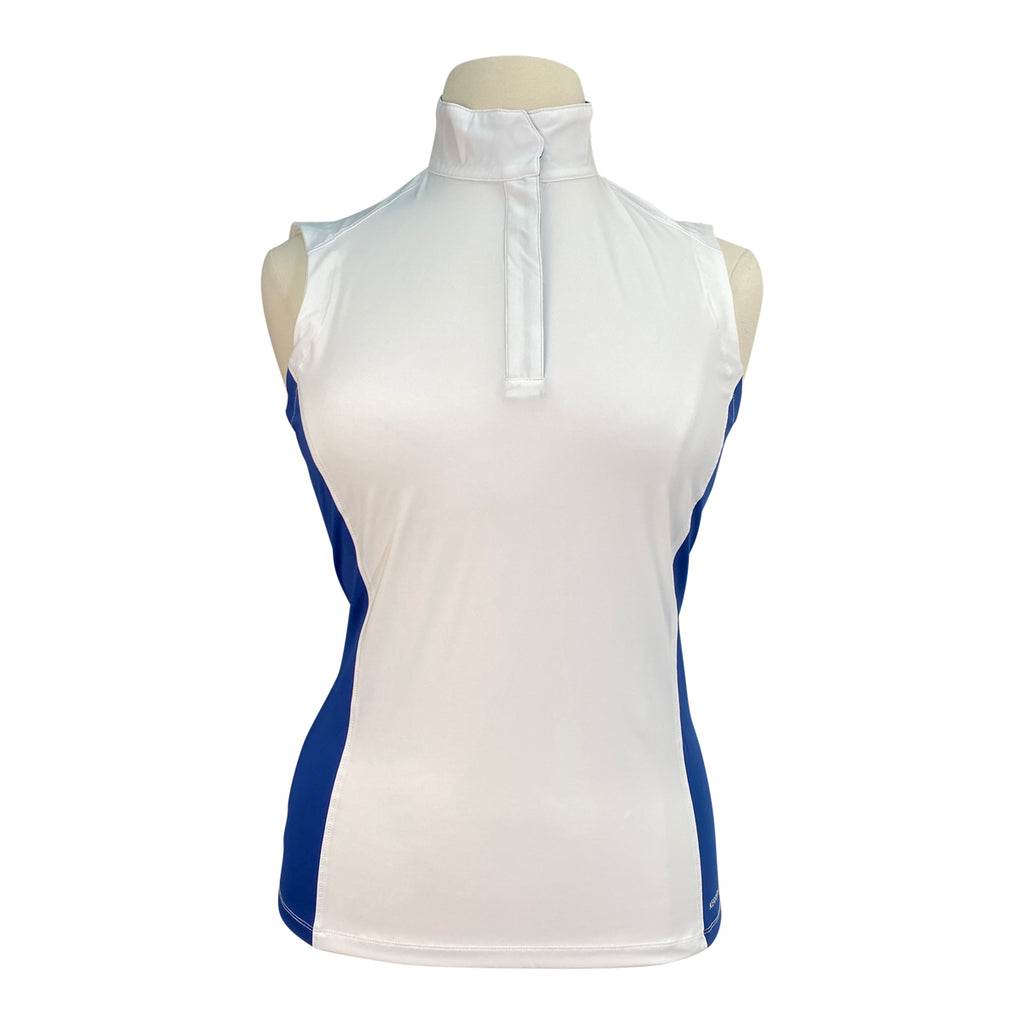 Kerrits 'Affinity®' Sleeveless Show Shirt in White/True Blue