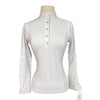 Animo 1/4 Button Down Show Shirt in White