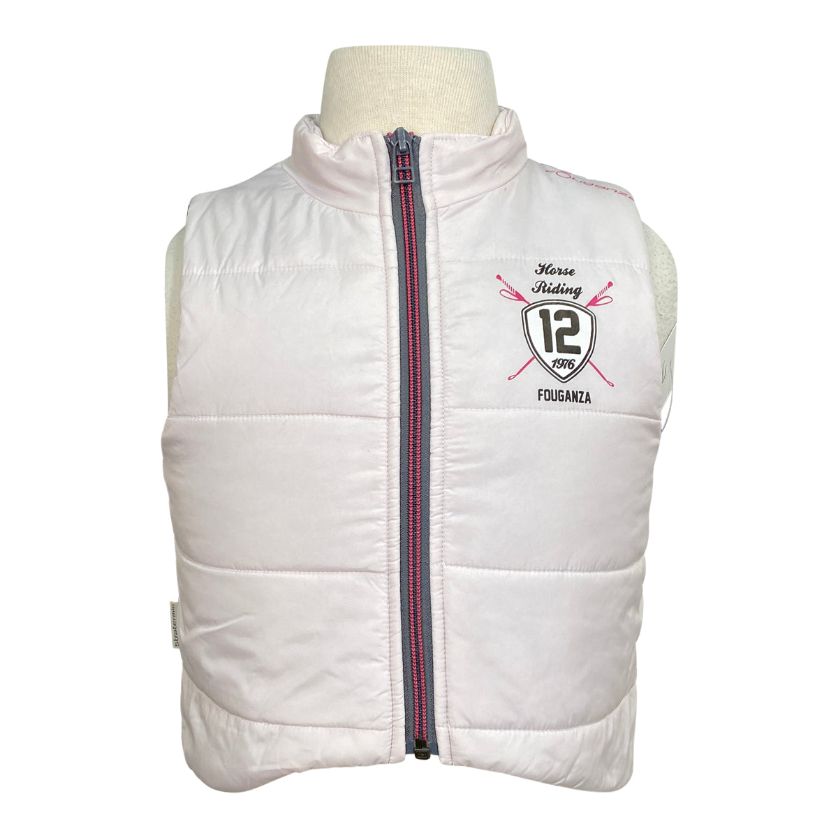 Fouganza Kids Puffer Vest in Pink/Grey