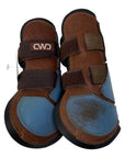 CWD Velcro Tendon Boots in Havana/Sky