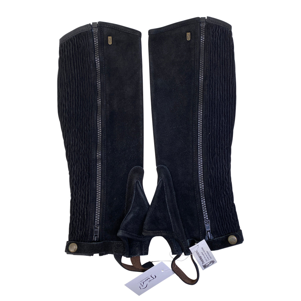 Tredstep Original Suede Half Chaps in Black - Women's Small