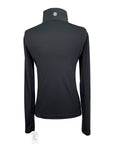Asmar Equestrian 'Meghan' Coolmax Zip Up Sweater  in Black