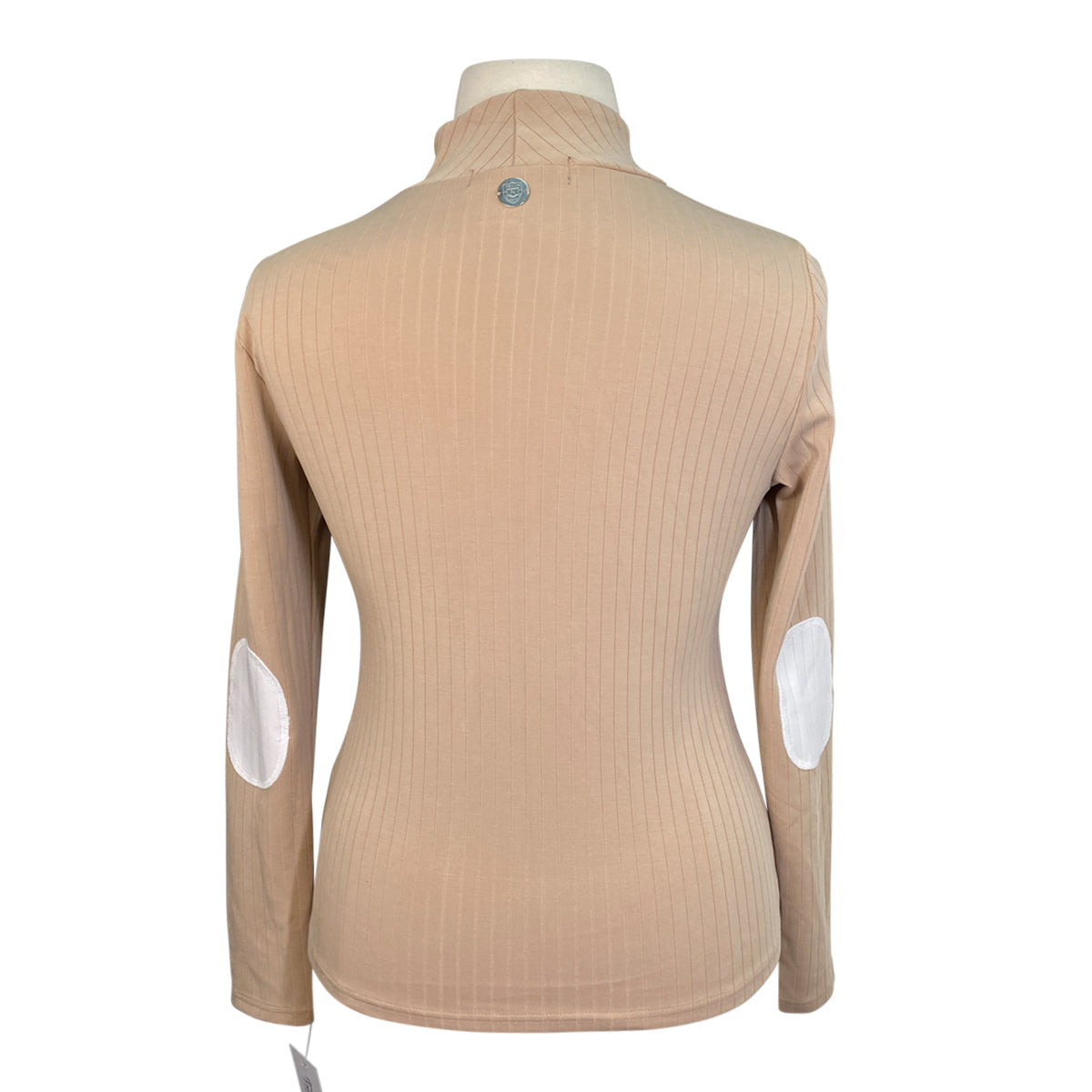 Asmar Equestrian 'Jackie' Tencel Ribbed Mockneck in Sand