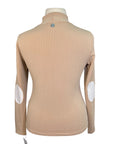 Asmar Equestrian 'Jackie' Tencel Ribbed Mockneck in Sand