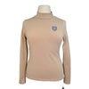 Asmar Equestrian 'Jackie' Tencel Ribbed Mockneck in Sand