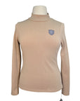 Asmar Equestrian 'Jackie' Tencel Ribbed Mockneck in Sand