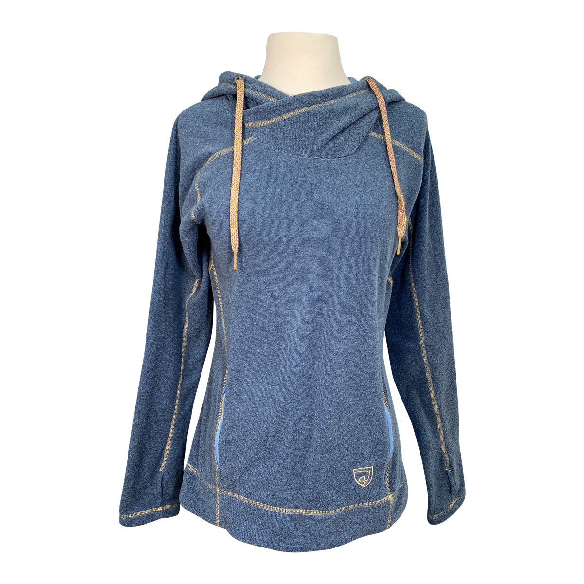 Noble Equestrian Hooded Fleece Sweater in Navy