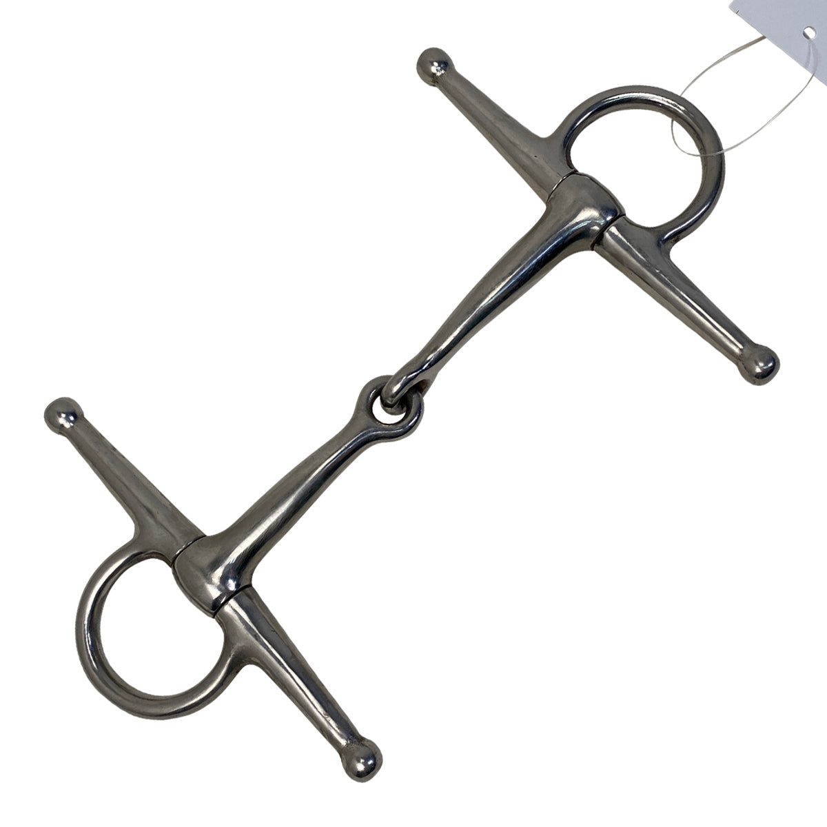 Single Jointed Short Full Cheek Snaffle Bit in Stainless Steel