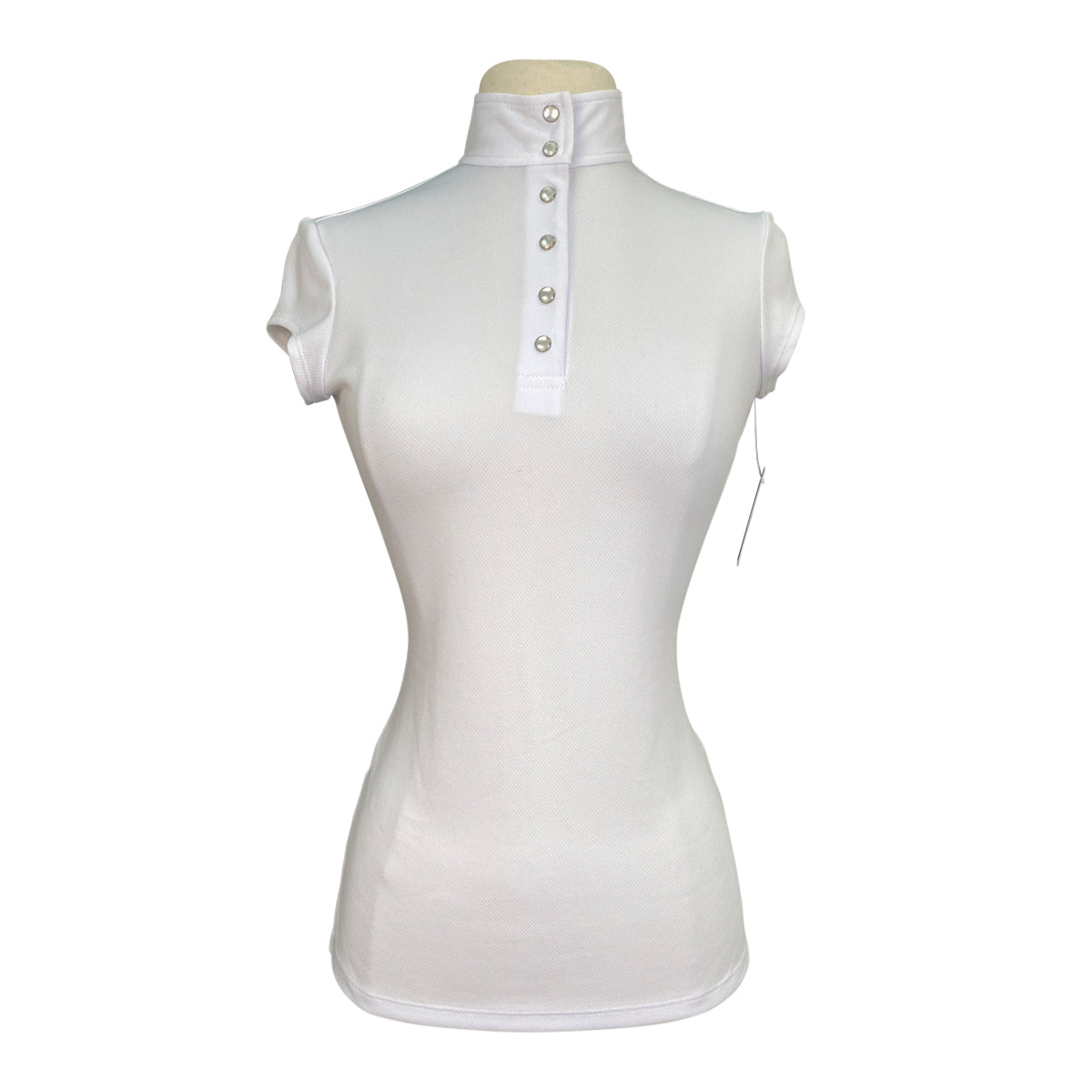 Éce Equestrian Cap Sleeve Competition Shirt in White/Purple Foxes