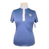 Asmar Equestrian Ruffle Show Shirt in Steel Blue