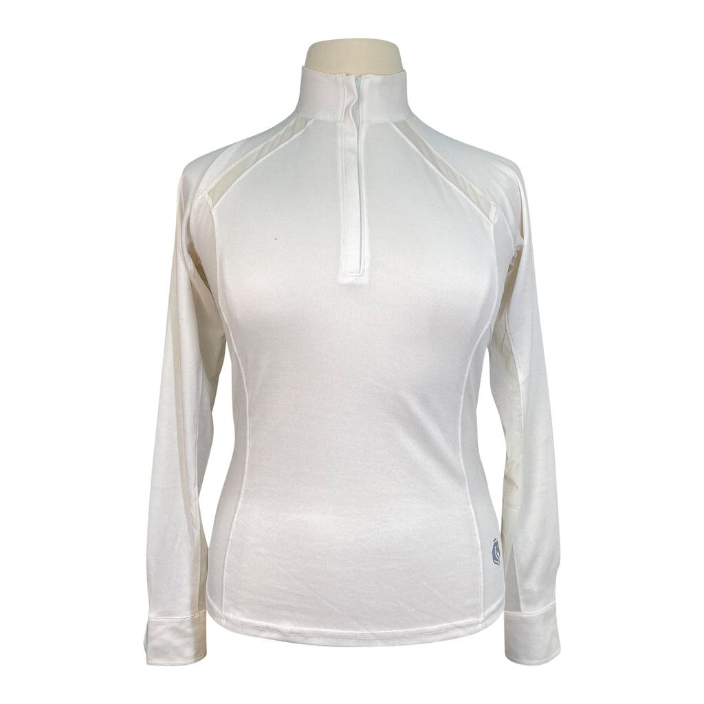 Equinavia Long Sleeve Competition Shirt in White - Women's Large