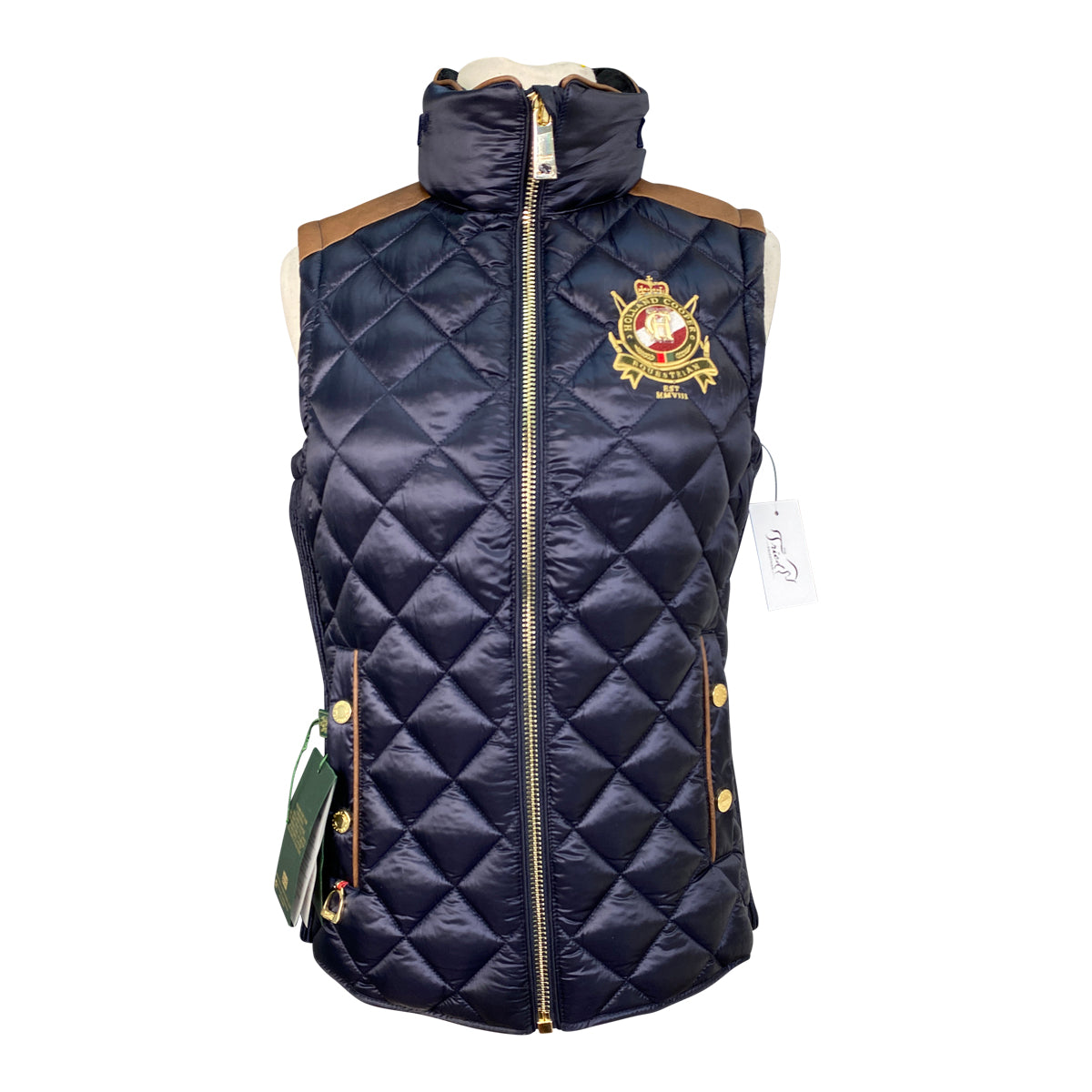 Holland Cooper Diamond Quilt Classic Gilet in Ink Navy