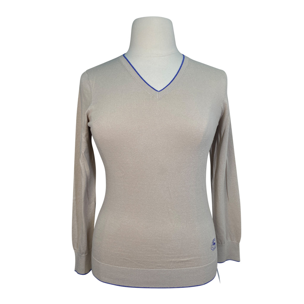Essex Classics 'Trey' V-Neck Sweater in Tan