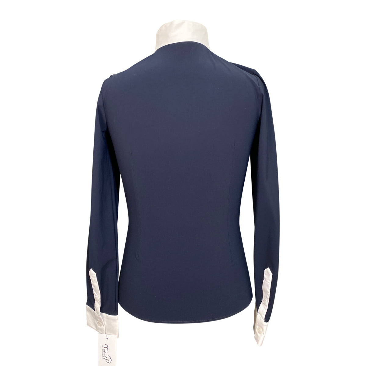 Cavalleria Toscana Long Sleeve Competition Shirt in Navy