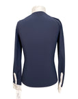 Cavalleria Toscana Long Sleeve Competition Shirt in Navy