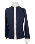 Cavalleria Toscana Long Sleeve Competition Shirt in Navy