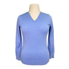 Essex Classics 'Trey' V-Neck Sweater in Sky Blue