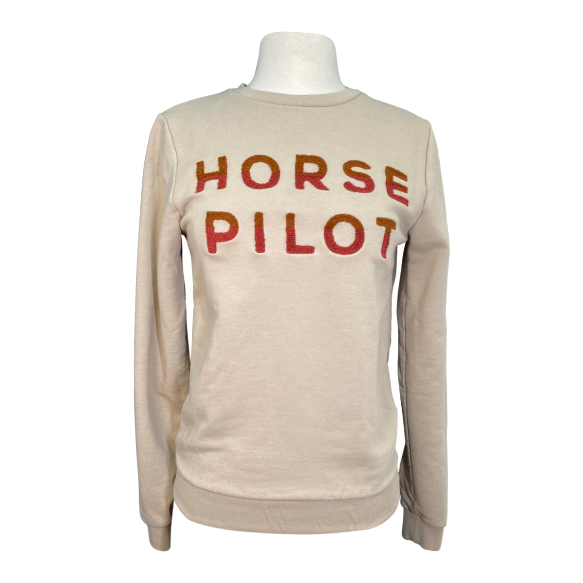 Horse Pilot 'Team' Sweatshirt in Tan/Orange