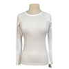 Front of TKEQ The 'Kennedy 2.0' Seamless Long Sleeve in White - Women's M/L