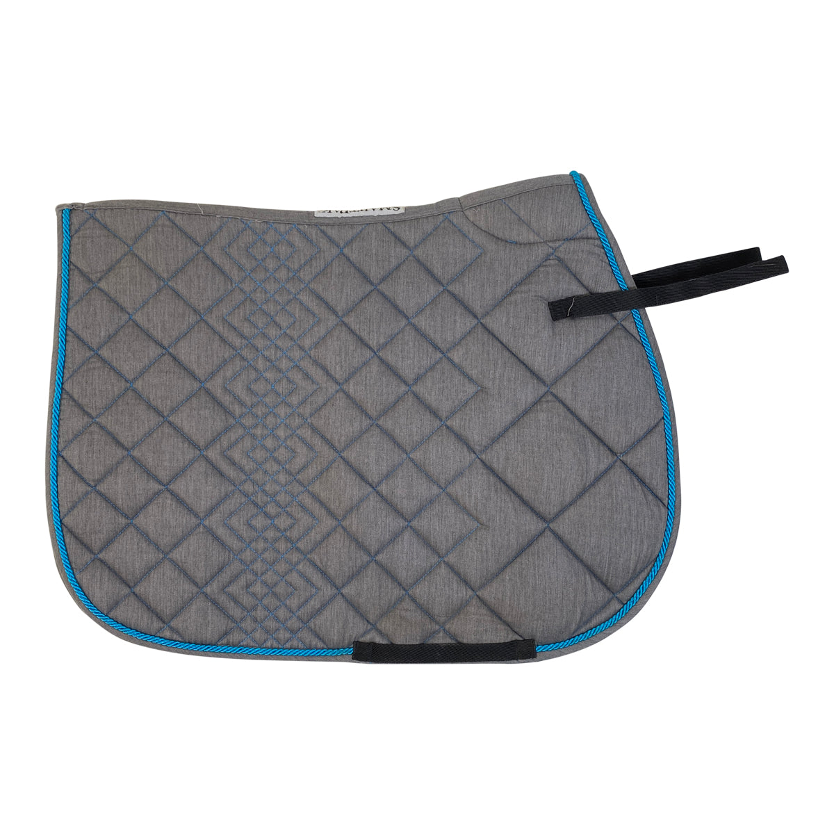 SmartPak Deluxe Diamond AP Saddle Pad in Grey/Blue