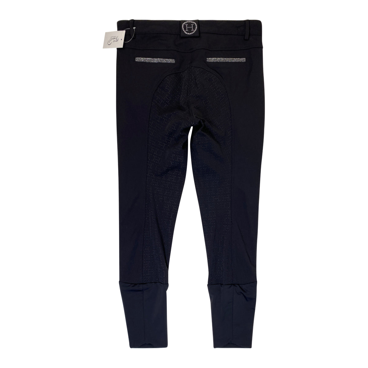 Harcour &#39;Boogie&#39; Full Seat Breeches in Black/Crystal