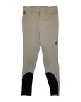 Equiline 'Ash' Knee Patch Breeches in Beige - Women's IT 46 (US 28)