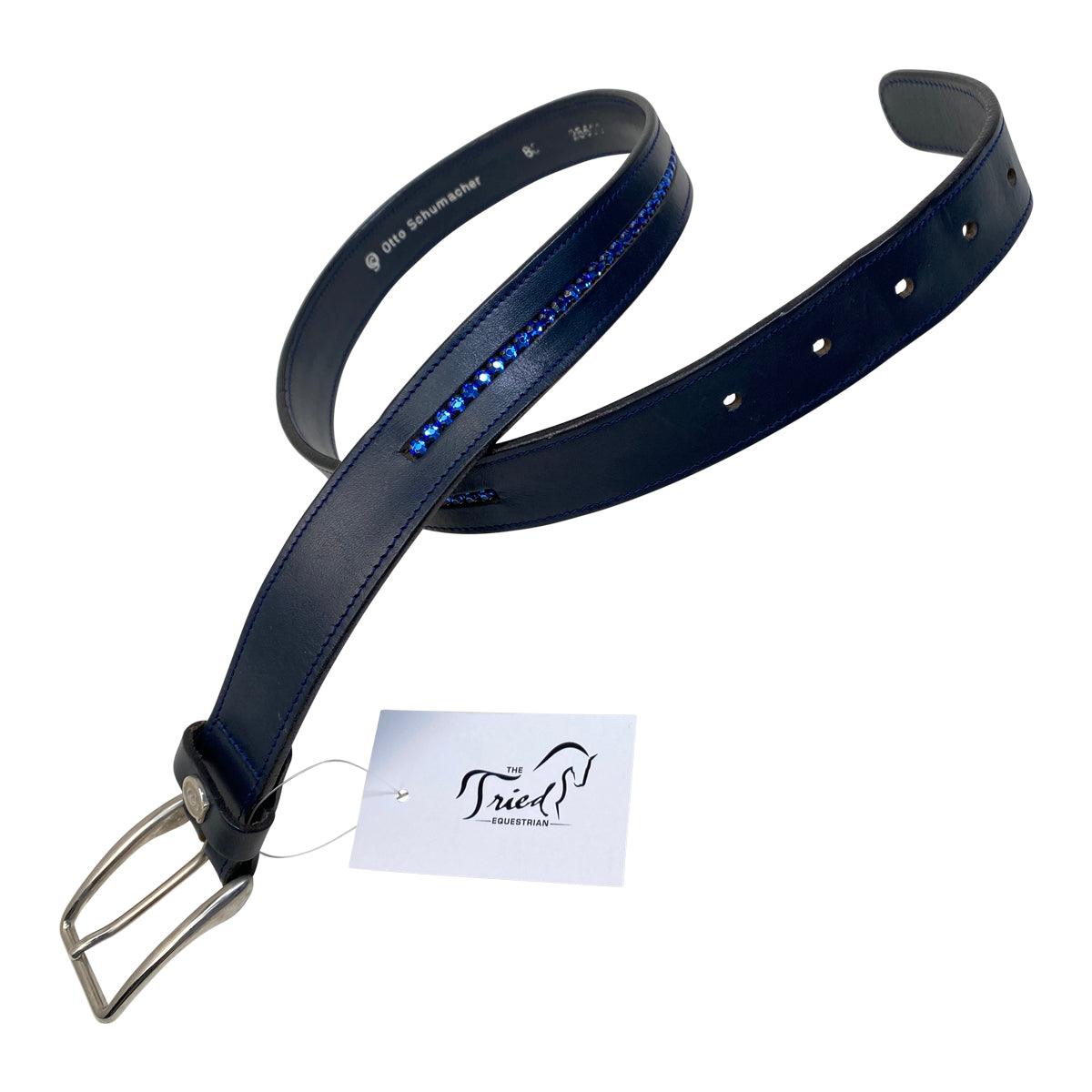 Otto Schumacher Crystal Belt in Black w/Blue Crystals