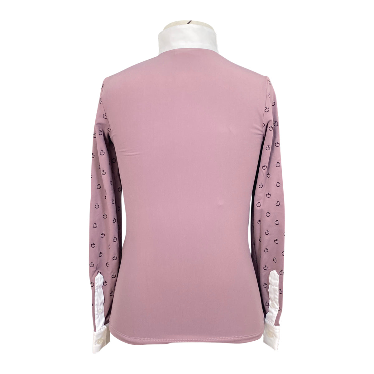 Cavalleria Toscana Mini CT Print L/S Jersey Zip Shirt in Dusty Rose