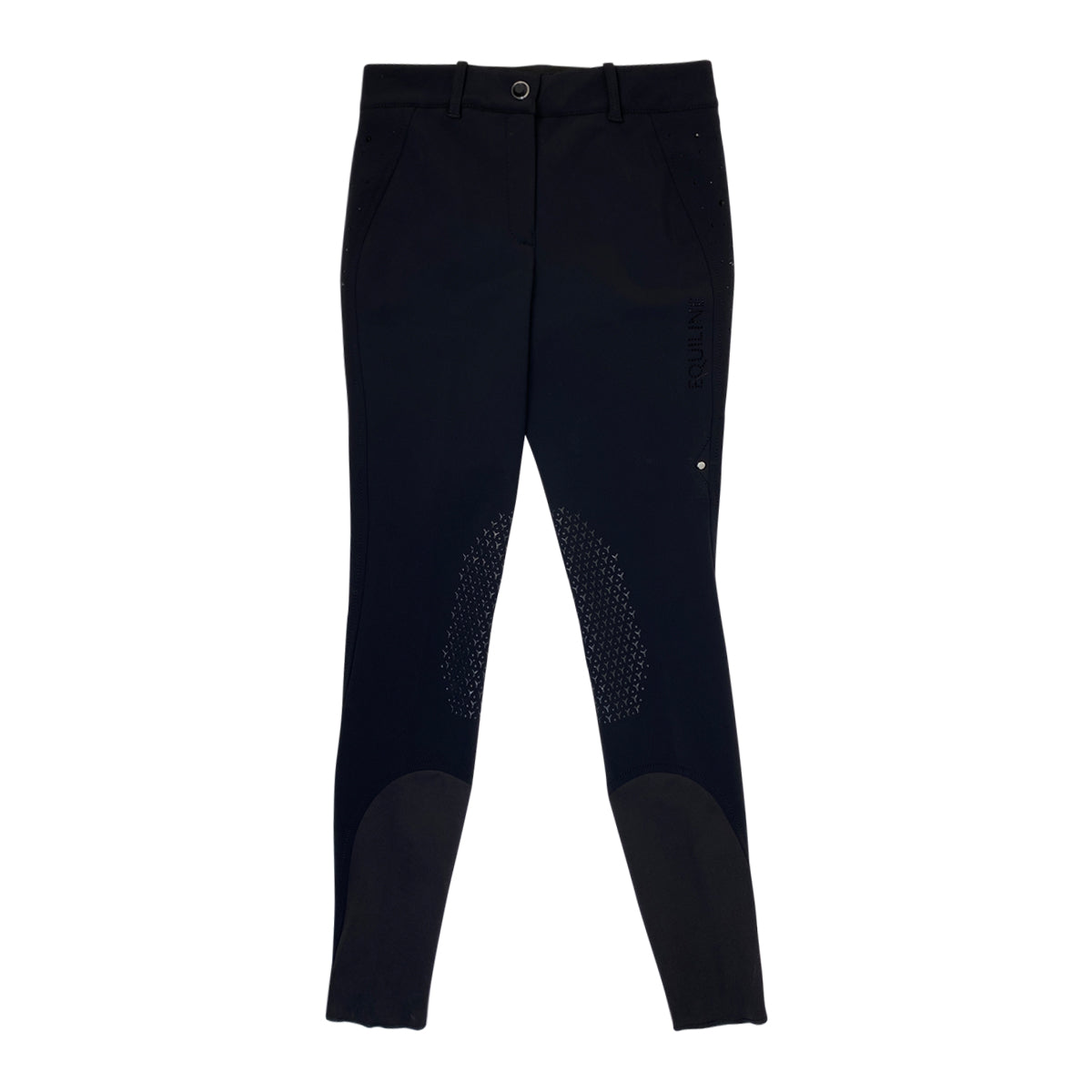 Equiline 'GuesteK' Knee Grip Breeches in Black/Gems