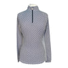 Kastel Long Sleeve 1/4 Zip in Black/White Geo