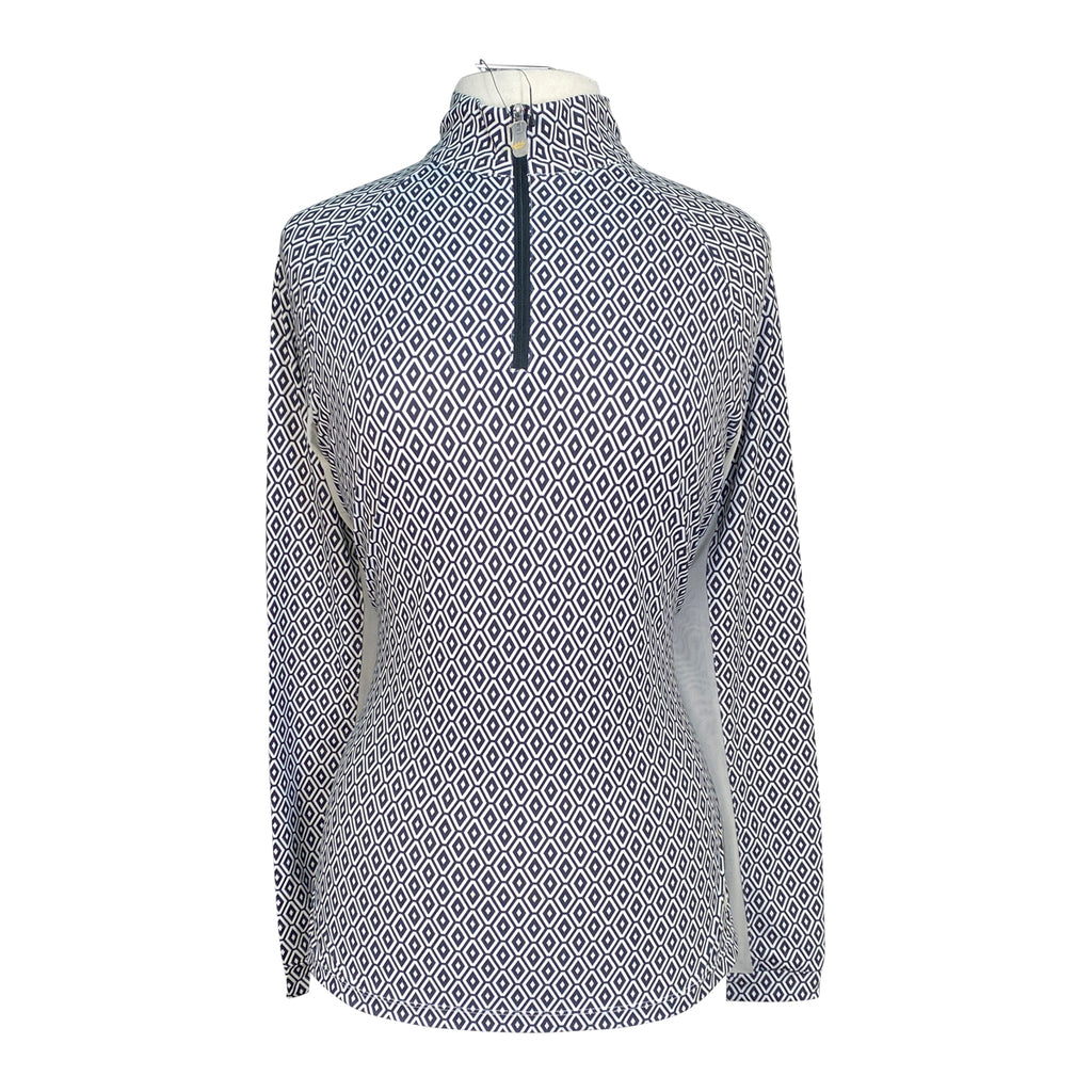 Kastel Long Sleeve 1/4 Zip in Black/White Geo