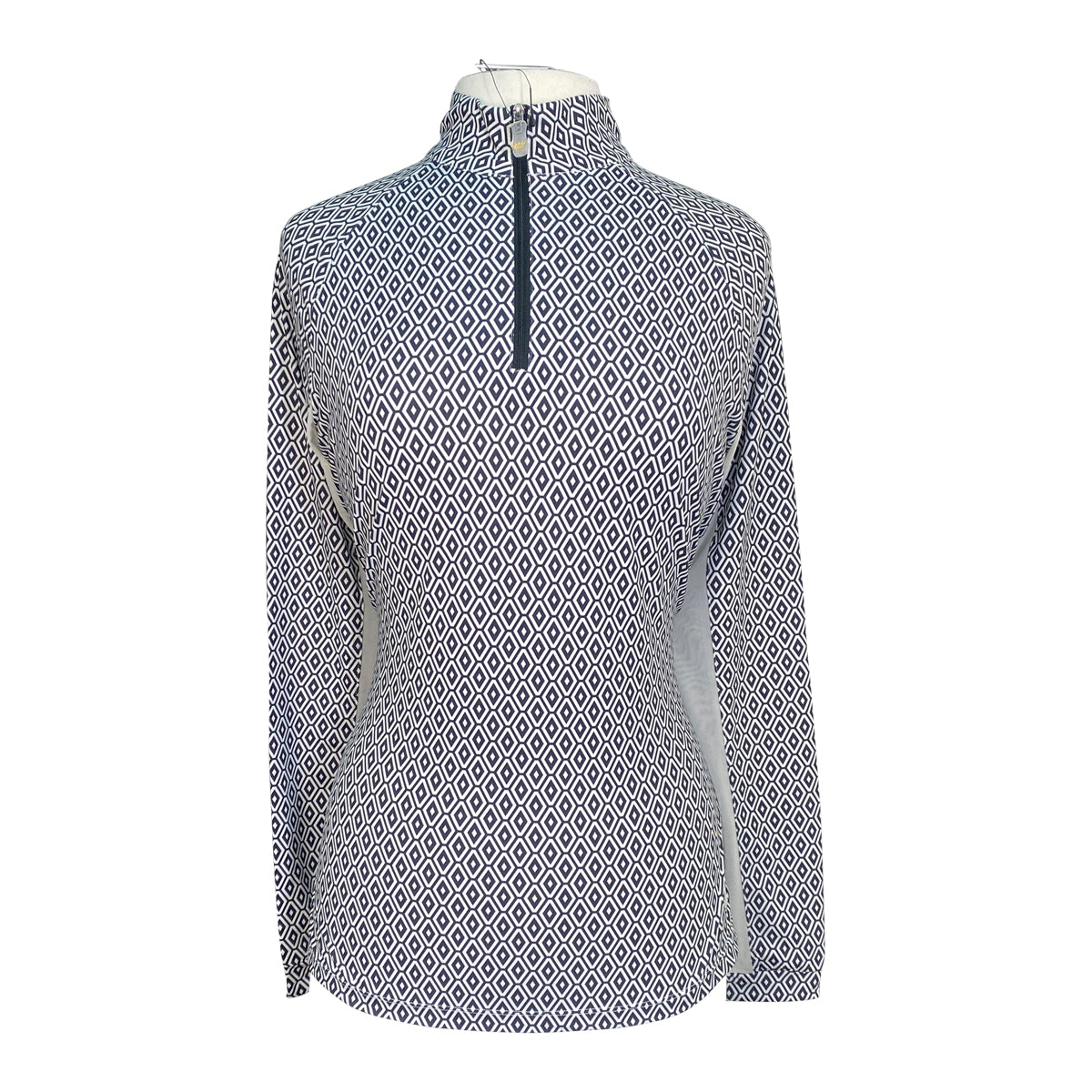 Kastel Long Sleeve 1/4 Zip in Black/White Geo