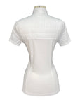 Cavalleria Toscana Jersey S/S Competition Shirt w/Pleated Bib in White