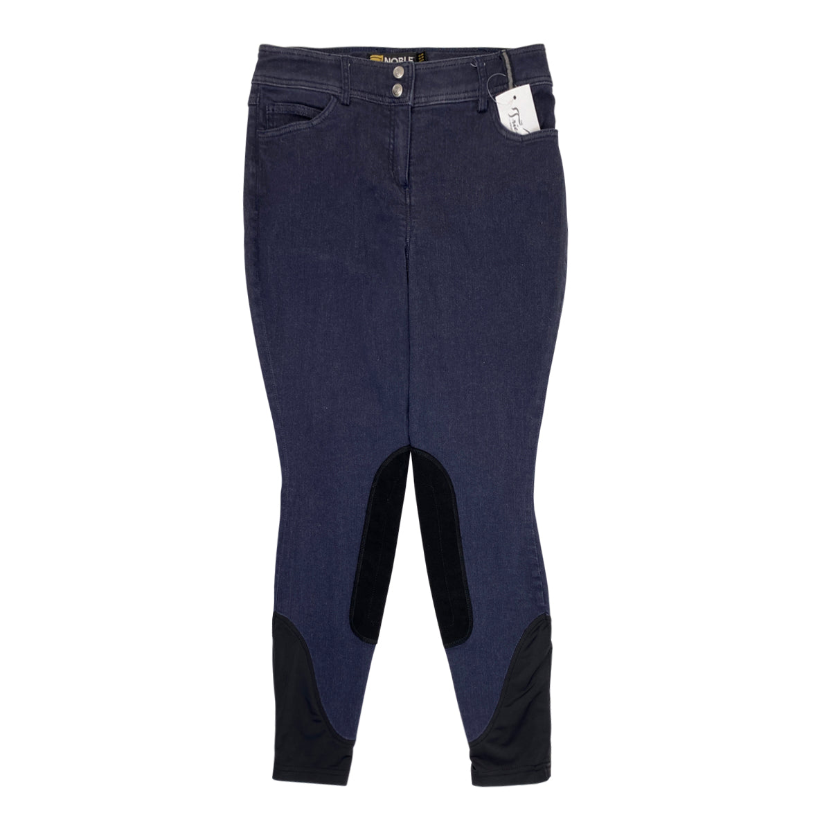 Noble Equestrian 'Better Than Denim' Knee Patch Breeches in Blue Jean