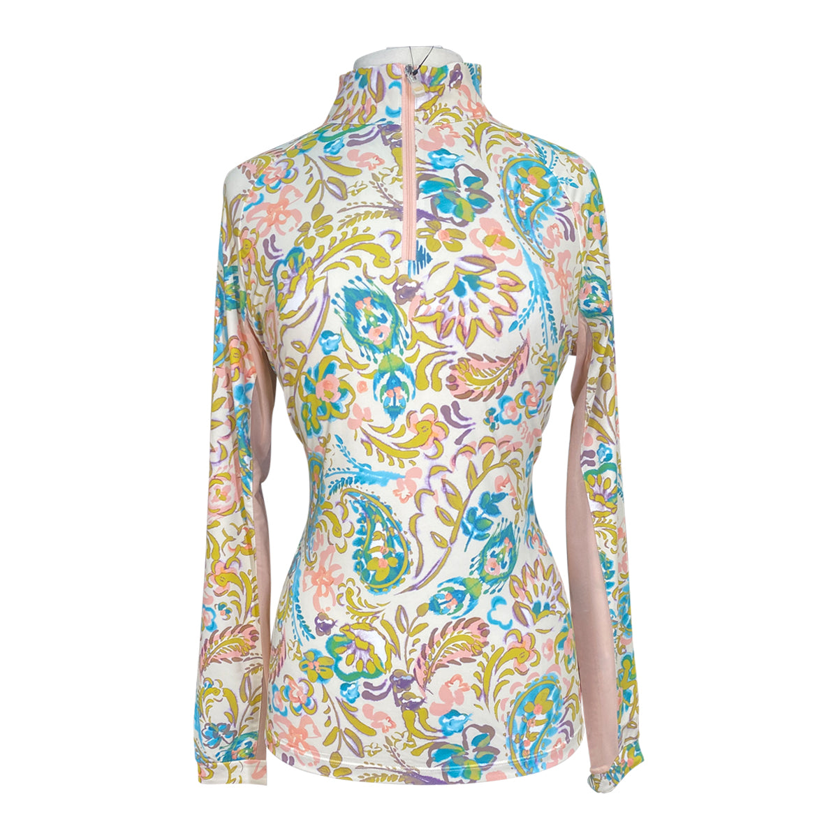 Kastel Long Sleeve 1/4 Zip in Festival Ikat