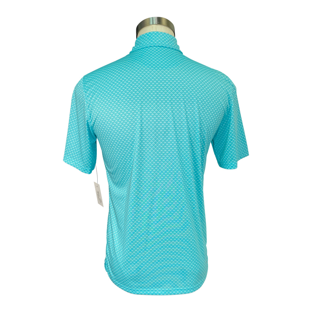 Ariat Men's Fashion Print Short Sleeve Polo in Miami Aqua