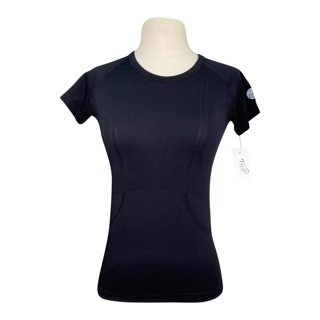 TKEQ 'Kennedy' Seamless Athletic Tee in Black - Women's XS/S