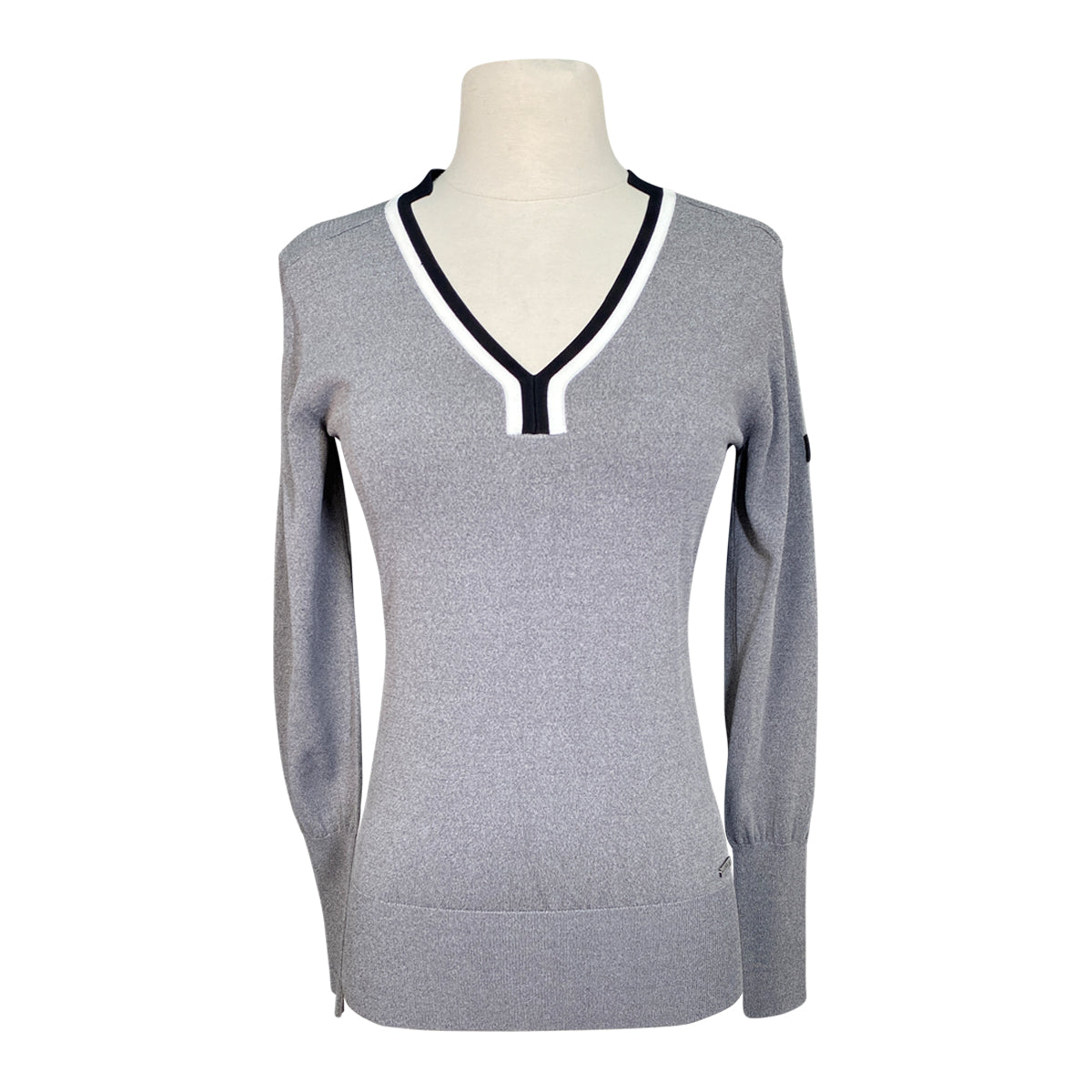 AA Platinum V-Neck Sweater  in Grey