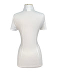 Cavalleria Toscana Jersey Short Sleeve Show Shirt w/Poplin Bib in White